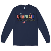 Navy unafraid Long Sleeve Tee - JahusDesignShop