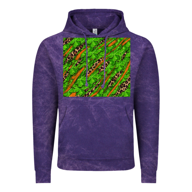 Distressed Shamrock And Leopard Vintage Hoodie by RanaPortraitStore | Teevron