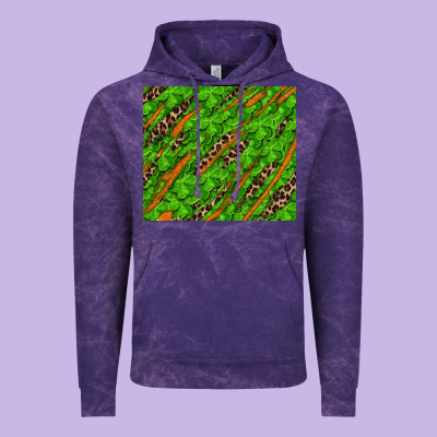 Vintage Hoodie Distressed Shamrock And Leopard