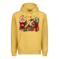 Antique Gold Elf Coffee Cups Christmas Premium Hoodie - BundleAndBundleShop