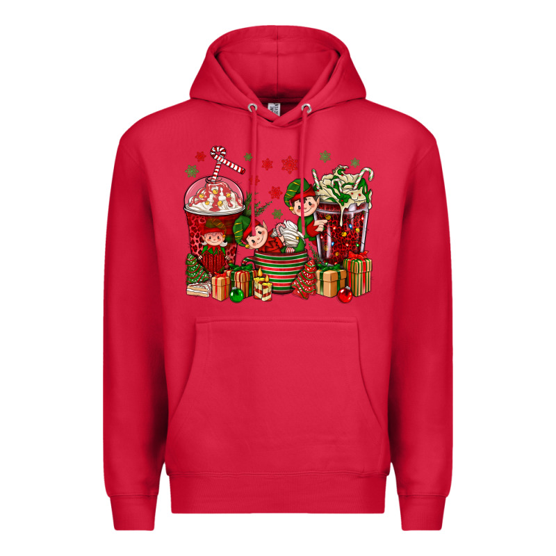 Elf Coffee Cups Christmas Premium Hoodie by BundleAndBundleShop | Teevron