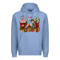 Colony Blue Elf Coffee Cups Christmas Premium Hoodie - BundleAndBundleShop
