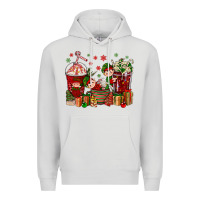 Dove Grey Elf Coffee Cups Christmas Premium Hoodie - BundleAndBundleShop