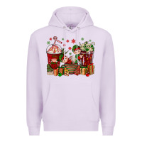 Lilac Elf Coffee Cups Christmas Premium Hoodie - BundleAndBundleShop