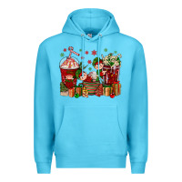 Ocean Blue Elf Coffee Cups Christmas Premium Hoodie - BundleAndBundleShop