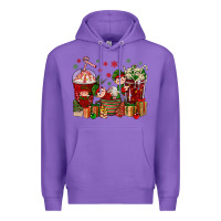 Purple Elf Coffee Cups Christmas Premium Hoodie - BundleAndBundleShop