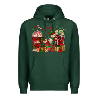 Sports Green Elf Coffee Cups Christmas Premium Hoodie - BundleAndBundleShop