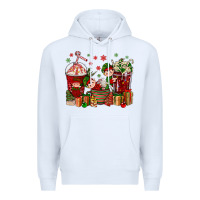 White Elf Coffee Cups Christmas Premium Hoodie - BundleAndBundleShop