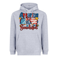 Heather Grey america the beautiful Heavyweight Hoodie - MaliasSmallBusiness