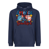 Navy america the beautiful Heavyweight Hoodie - MaliasSmallBusiness