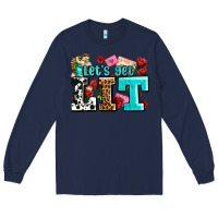 Navy valentines day lets get lit Long Sleeve Tee - AdoDesignShop
