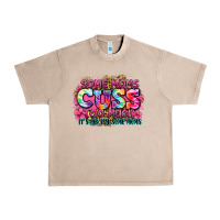 French Oak some moms cuss too much it's me i'm some moms Urban Heavy Tee - Zillion Design Studio