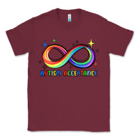 Burgundy autism acceptance Classic Tee - JahusDesignShop