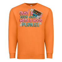 Carrot just a good mom with a hood playlist Premium Sweatshirt - MaliasSmallBusiness