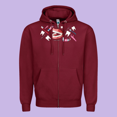 Dentist Elements Zipper Hoodie Designed By Adodesignshop