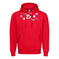 Red dentist elements Zipper Hoodie - AdoDesignShop