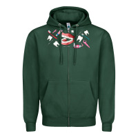 Sports Green dentist elements Zipper Hoodie - AdoDesignShop