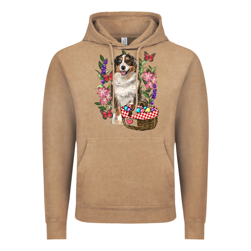 Easter Aussie Australian Shepherd Vintage Hoodie by RanaPortraitStore | Teevron