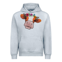 Heather Grey cow with flowers Urban Hoodie - Bettercallsaul