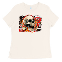 Bone firefighter skull Ladies Tee - AdoDesignShop
