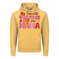 Vintage Mustard my favorite valentines call me mama Vintage Hoodie - texasbilliewilder