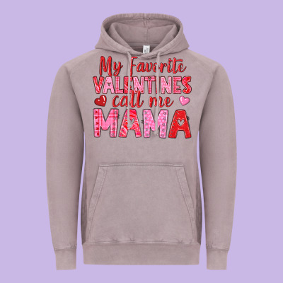 Vintage Hoodie my favorite valentines call me mama