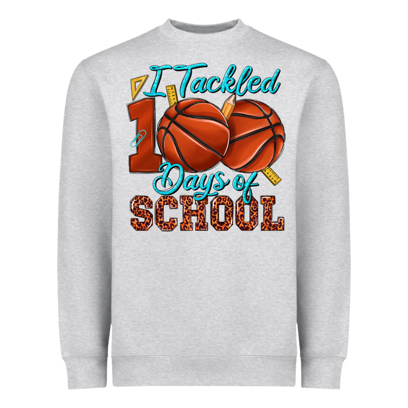 I Tackled 100days Of School Basketball Heavyweight Sweatshirt by texasbilliewilder | Teevron
