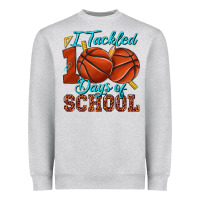 Heather Grey i tackled 100days of school basketball Heavyweight Sweatshirt - texasbilliewilder