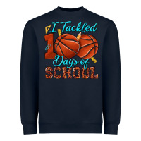Navy i tackled 100days of school basketball Heavyweight Sweatshirt - texasbilliewilder