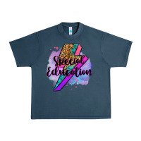 Midnight Navy special eduation teacher lightning bolt Urban Heavy Tee - Zillion Design Studio