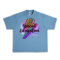 Pebble Blue special eduation teacher lightning bolt Urban Heavy Tee - Zillion Design Studio