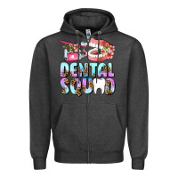 Charcoal Heather dental squad Zipper Hoodie - AdoDesignShop