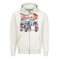 Oatmeal Heather dental squad Zipper Hoodie - AdoDesignShop