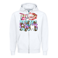 White dental squad Zipper Hoodie - AdoDesignShop