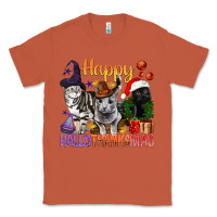 Copper Happy Hallothanksmas Cats Classic Tee - BundleAndBundleShop