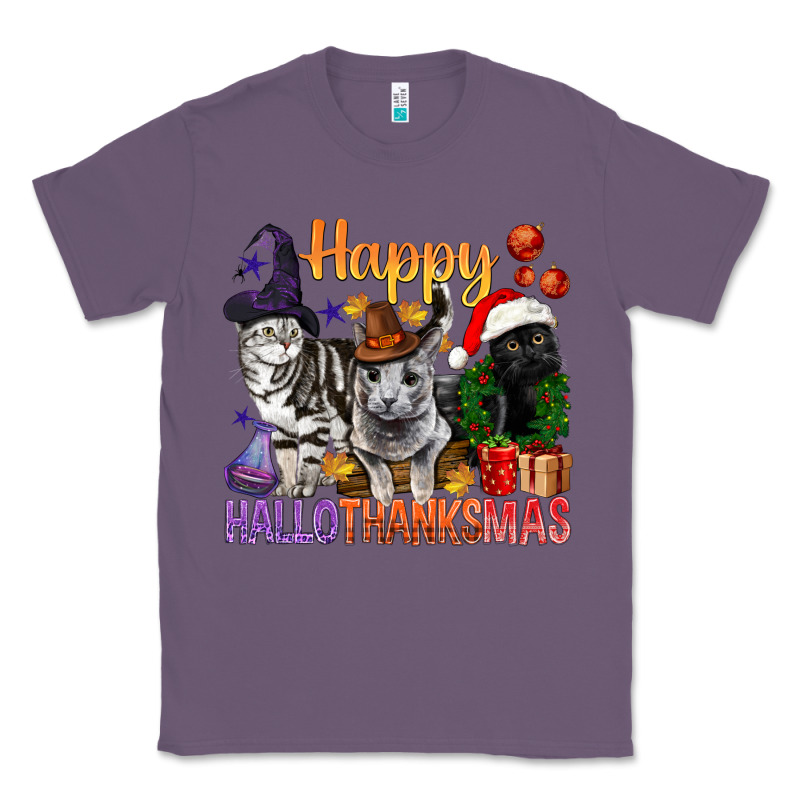 Happy Hallothanksmas Cats Classic Tee by BundleAndBundleShop | Teevron