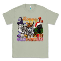 Matcha Happy Hallothanksmas Cats Classic Tee - BundleAndBundleShop