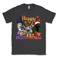 Smoke Happy Hallothanksmas Cats Classic Tee - BundleAndBundleShop