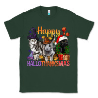 Sports Green Happy Hallothanksmas Cats Classic Tee - BundleAndBundleShop
