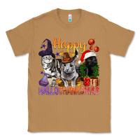 Toasted Coconut Happy Hallothanksmas Cats Classic Tee - BundleAndBundleShop