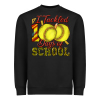 Black i tackled 100days of school softball Heavyweight Sweatshirt - texasbilliewilder
