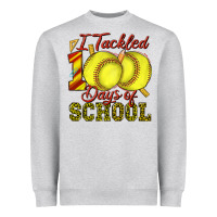 Heather Grey i tackled 100days of school softball Heavyweight Sweatshirt - texasbilliewilder