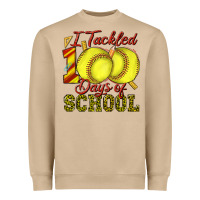 Mushroom i tackled 100days of school softball Heavyweight Sweatshirt - texasbilliewilder