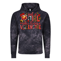 Cloud Black just a girl who loves valentine Vintage Hoodie - texasbilliewilder
