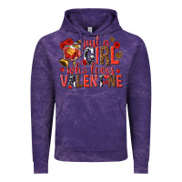 Cloud Purple just a girl who loves valentine Vintage Hoodie - texasbilliewilder