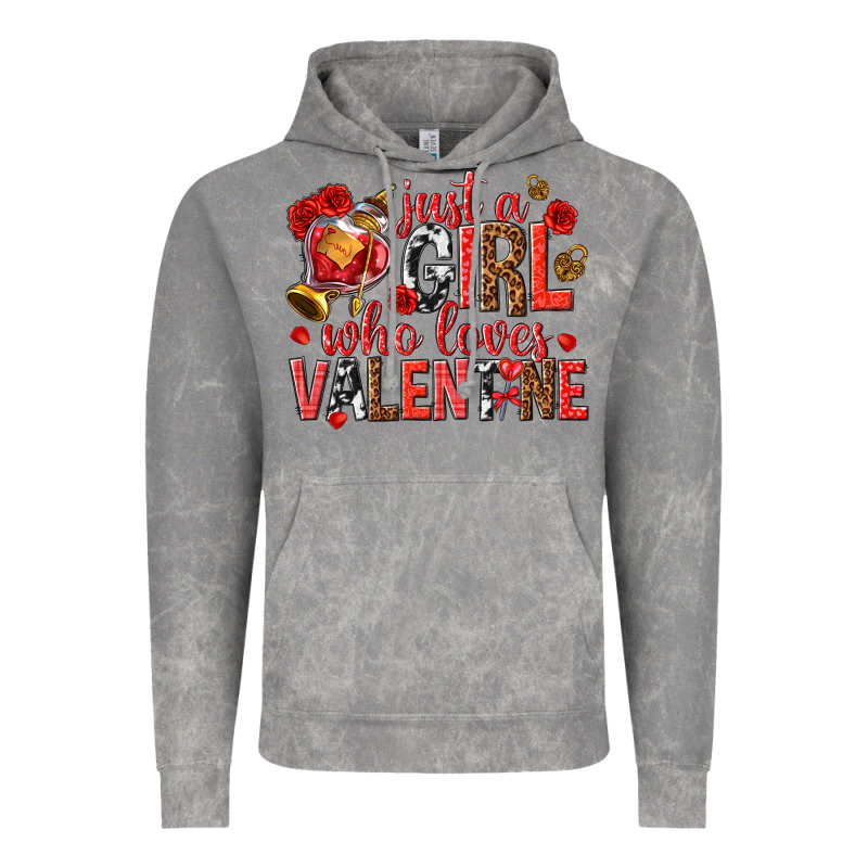 Just A Girl Who Loves Valentine Vintage Hoodie by texasbilliewilder | Teevron