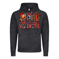 Vintage Black just a girl who loves valentine Vintage Hoodie - texasbilliewilder