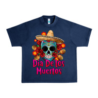 Navy dia de los muertos Urban Heavy Tee - CTS Tumbler Store