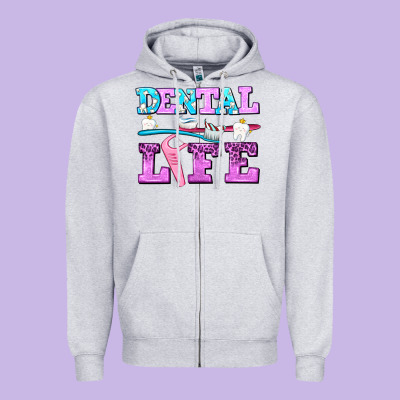 Dental Life With Teeth Zipper Hoodie Designed By Adodesignshop