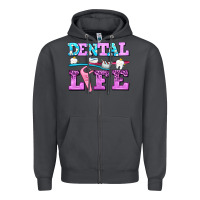 Smoke dental life with teeth Zipper Hoodie - AdoDesignShop
